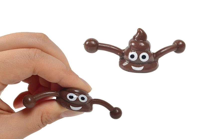 Stress Relief Creative Catapult Poop Strethchy Slingshot Climbing Wall Poop Funny Squeeze Adult Sensory TPR Toys Gift Box