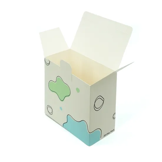Modern Novel Design Colorful Custom Logo Postcards Package Box with a Clear PVC Window