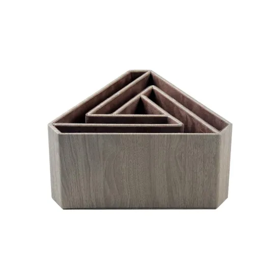 Office stationery Triangle Shaped Desk Organizer Storage Box 