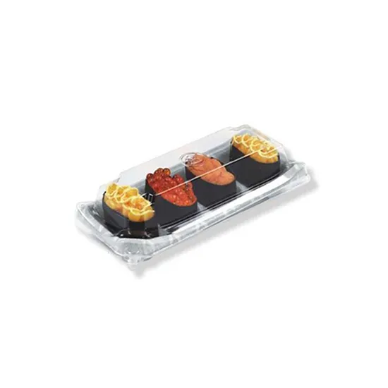 Hsqy Rectangular Custom Size Clear Lid PP Sushi Box 