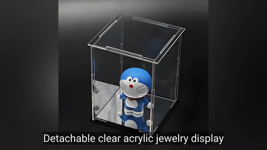 Detachable Clear Transparent Plastic Acrylic Jewelry Display Box Case Dustproof for Electronics/Toys/Models/Necklaces/Bracelets/Rings/Basketball/Shoes/Bags 