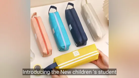 Wholesale Stationery Custom Canvas Cute Packing Wholesale Pencil Pouch Gift Felt Pen Zipper Canvas Bag Pencil Box 