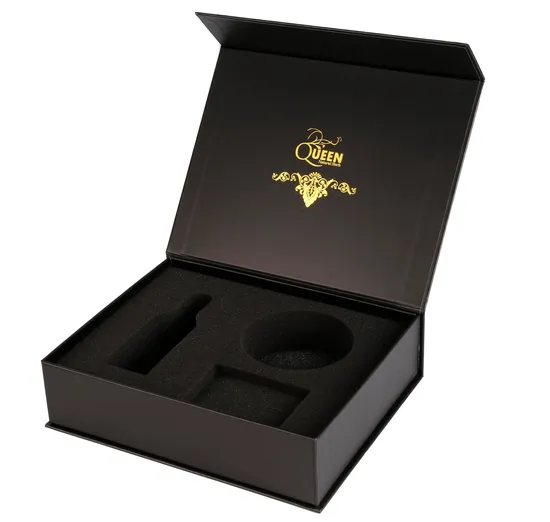 Custom Luxury Book Shaped Rigid Paper Box Folding Packaging Magnetic Gift Boxes with EVA Foam Insert 