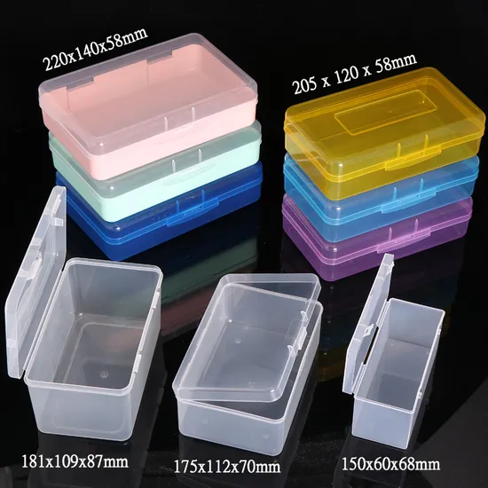 Plastic School Pen Box Stationery Pencil Box Student Portable Large Capacity 