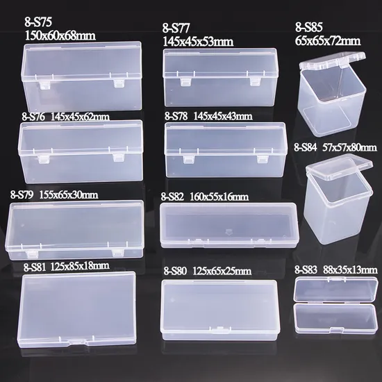 Multipurpose PP Mini Organizer Box Clear Small Plastic Coin Collection Storage Case 