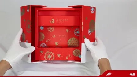 Manufacturer Custom Printing Paper Gift Packing Box with Pet Clear Window 