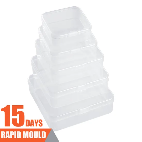 PP Clear Plastic Fishing Tackle Box with U Shape Shlot 