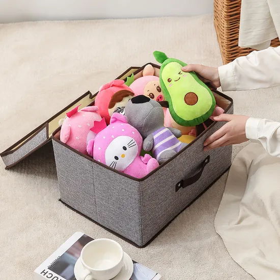 Large Toy Box Chest with Lid, Collapsible Sturdy Toy Storage Organizer Boxes 
