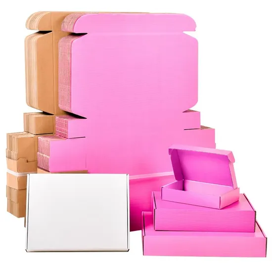 Wholesale Custom Direct Factory Low MOQ 7 X 5 X 2 Inch Fast Shipping Mailing Corrugated Paper Packaging Box for Gift Daily Use Item Clothes Packing 