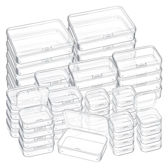 Mini Plastic Container Clear PP Packing Gift Box Portable Multi Purpose Transparent Small Plastic Storage Box 