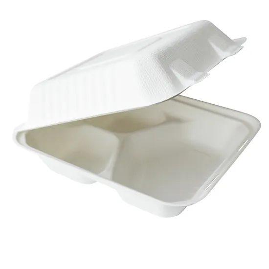 Durable Disposable Biodegradable and Compostable Sugarcane Lunch Box for Daily Use 