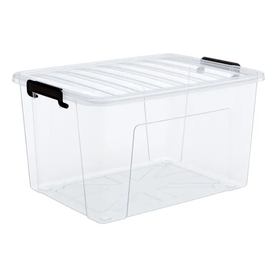 Citylife 30L Stackable Plastic Clothes Heavy Duty PP Plastic Rectangle Home Wholesale Kids Toy Clear Big Large Modern Storage Box 